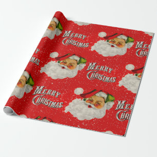 Vintage Santa Cheer Wrapping Paper
