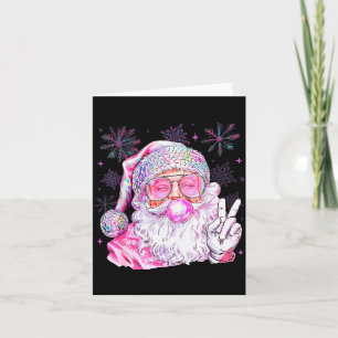Vintage Santa Christmas Blowing Bubble Gum Girly F Card