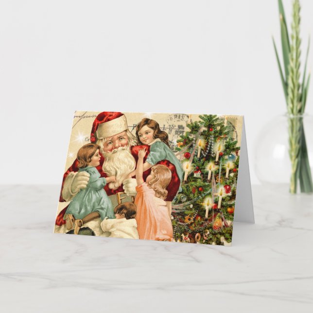 Vintage Santa Christmas Card (Front)