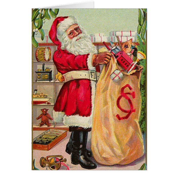 Vintage Santa Christmas Card