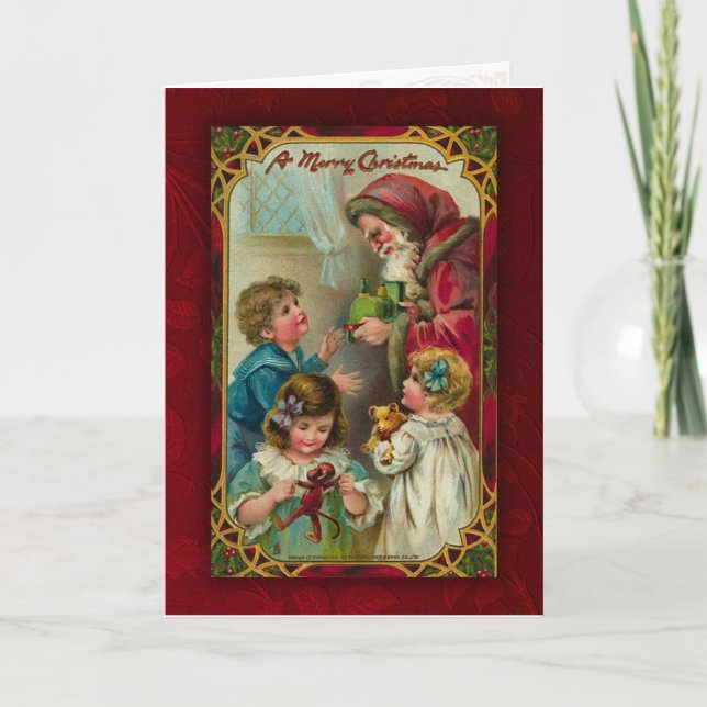 Vintage Santa Christmas Card (Front)