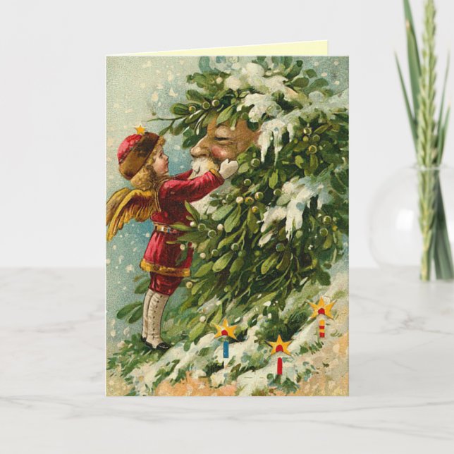 Vintage Santa Christmas Card (Front)