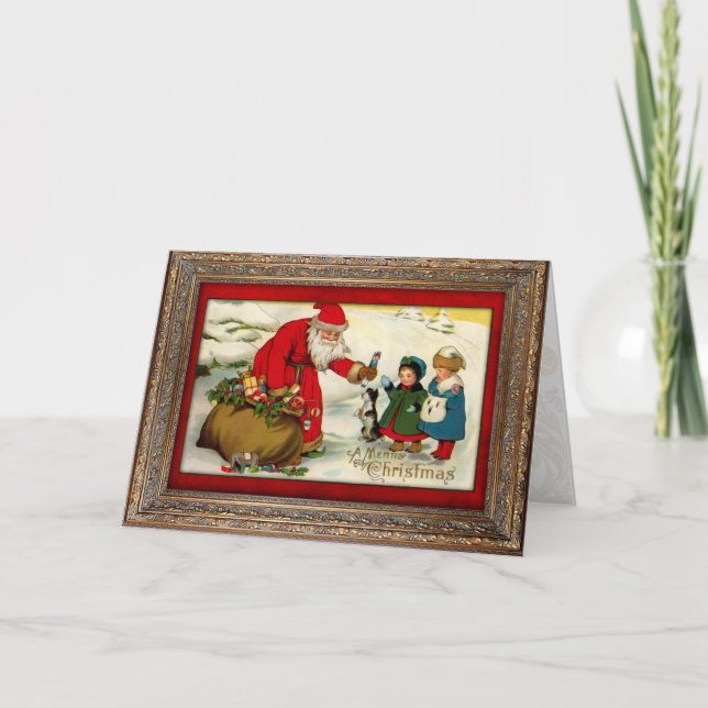 Vintage Santa Christmas Card (Front)