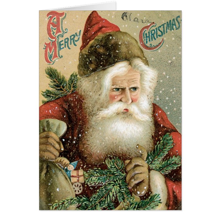 Vintage Santa Christmas Card