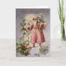 Vintage Santa Christmas Card, Customize It