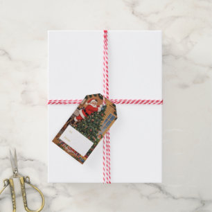 Vintage Santa Christmas Gift Tag