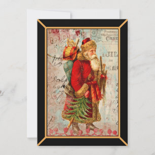 Vintage Santa Christmas Holiday Card