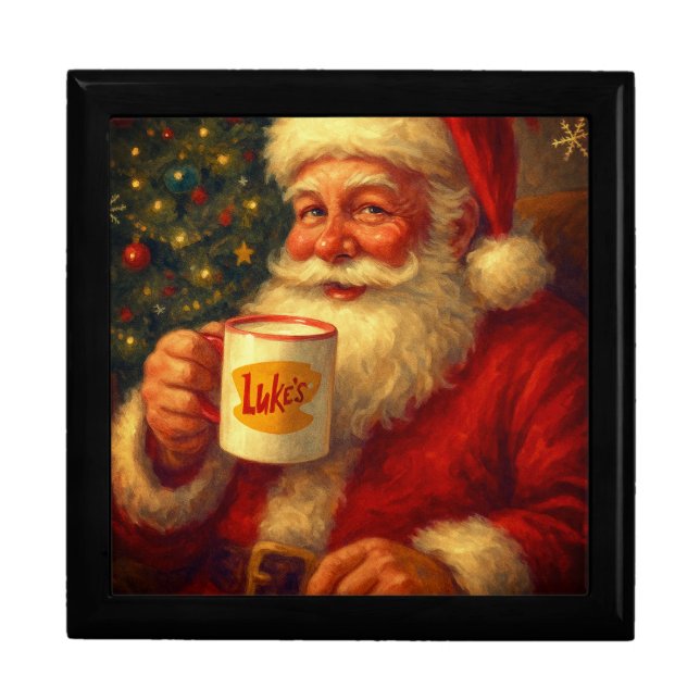 Vintage Santa Christmas Keepsake Box (Front)