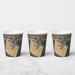 Vintage Santa Christmas Letter Paper Cups