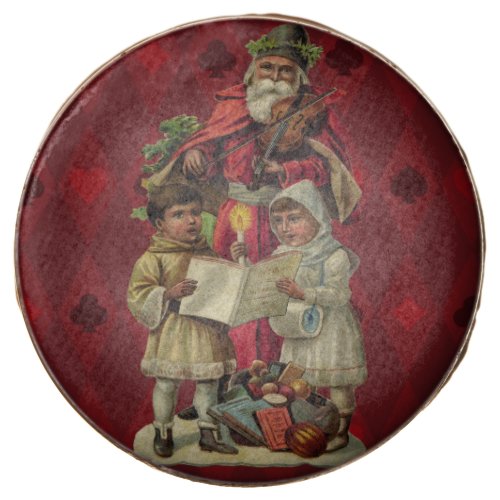 Vintage Santa Christmas Music Chocolate Covered Oreo