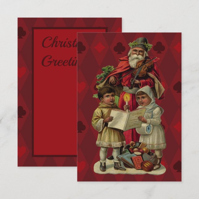 Vintage Santa Christmas Music Singing (Front/Back)