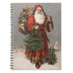 Vintage Santa Christmas Notebook at Zazzle