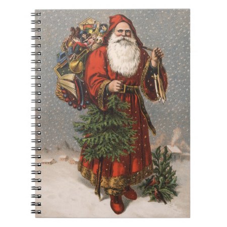 Vintage Santa Christmas Notebook