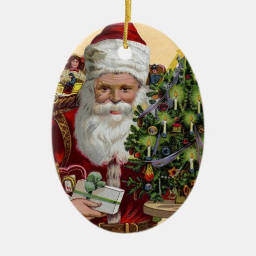 Vintage Santa Christmas Ornament