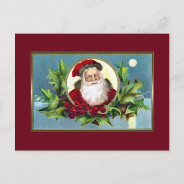 Vintage Santa Christmas Postcard (Front)