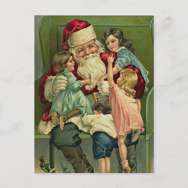 Vintage Santa Christmas Postcards (Front)