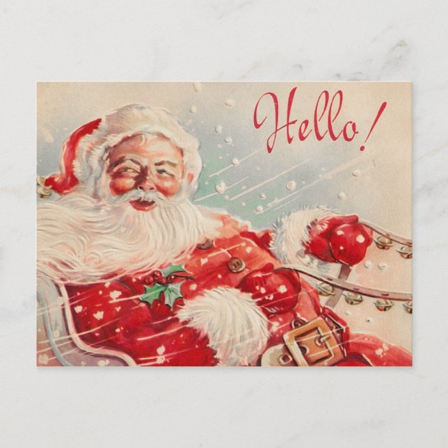 Vintage Santa Christmas Postcards (Front)