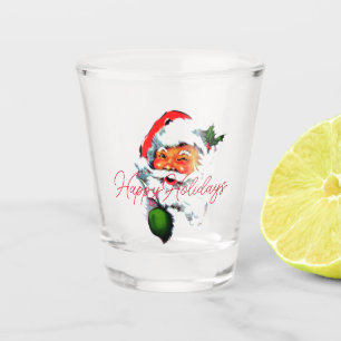 Vintage Santa Christmas retro Classic stylish Shot Glass
