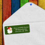 Vintage Santa Christmas Return address Label<br><div class="desc">This design was created though digital art. It may be personalized in the area provide or customizing by choosing the click to customize further option and changing the name, initials or words. You may also change the text color and style or delete the text for an image only design. Contact...</div>