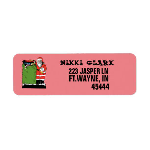 VINTAGE SANTA CHRISTMAS RETURN ADDRESS LABELS