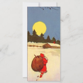 Vintage Santa Christmas Scene Bookmarks