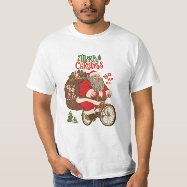 Vintage Santa Christmas T-Shirt (Front)