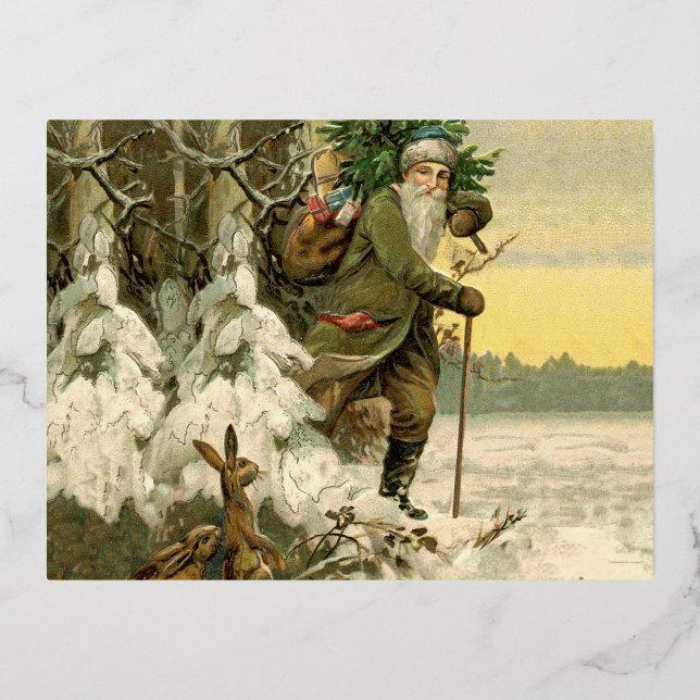 Vintage Santa Christmas Victorian Holiday (Front)