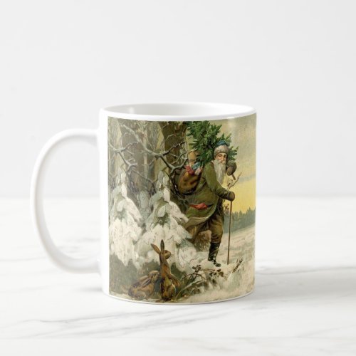 Vintage Santa Christmas Victorian Holiday Coffee Mug