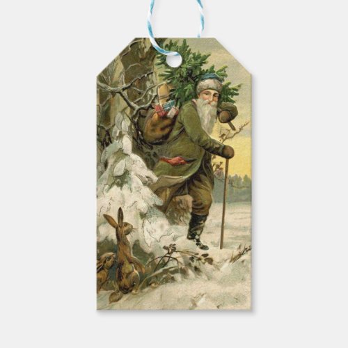 Vintage Santa Christmas Victorian Holiday Gift Tags