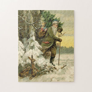Vintage Santa Christmas Victorian Holiday Jigsaw Puzzle
