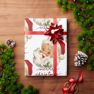 Vintage Santa Christmas Wrapping Paper