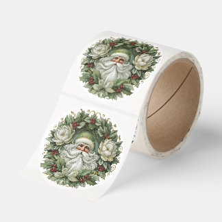 Vintage Santa Classic Round Sticker