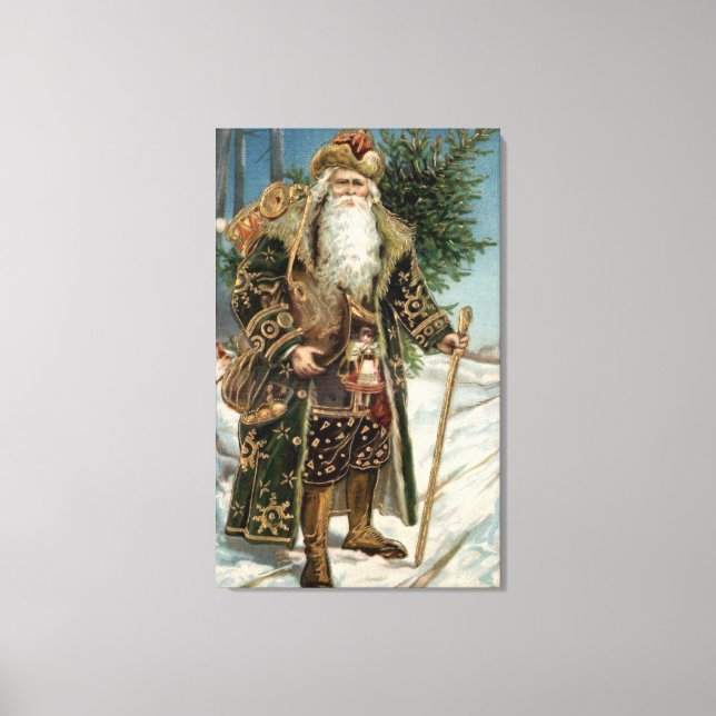 Vintage Santa Claus 3 Canvas Print (Front)