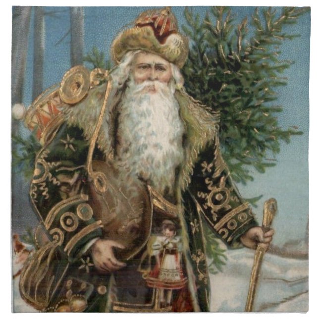 Vintage Santa Claus 3 Napkin (Front)