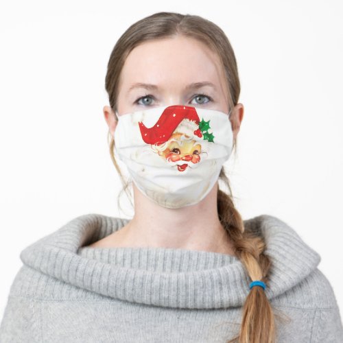 Vintage Santa Claus Adult Cloth Face Mask