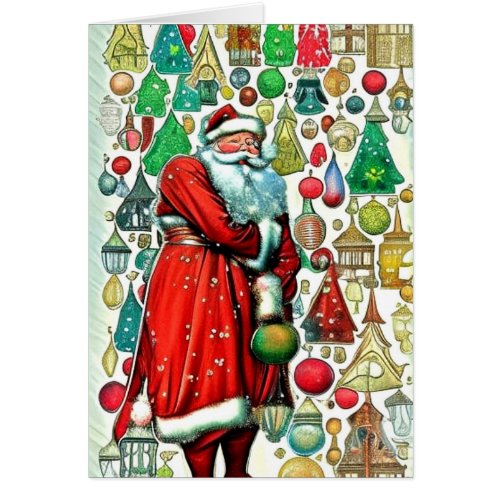 Vintage Santa Claus and Ornaments
