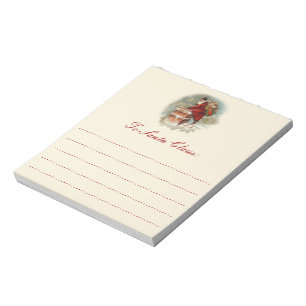 Vintage Santa Claus at the Chimney Christmas Notepad