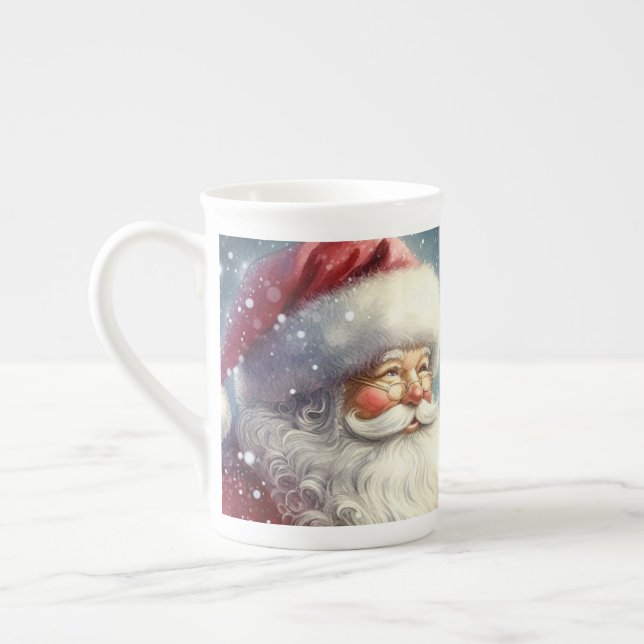 Vintage Santa Claus Bone China Specialty Mug (Left)