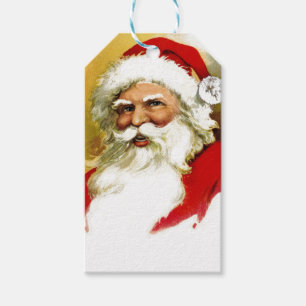 Vintage Santa Claus Bust Gift Tags