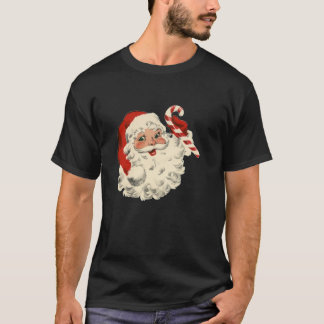 Vintage Santa Claus candy traditional Christmas De T-Shirt