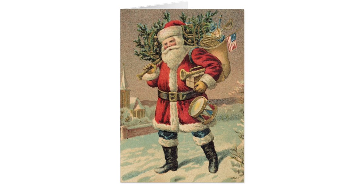 Vintage Santa Claus Card | Zazzle