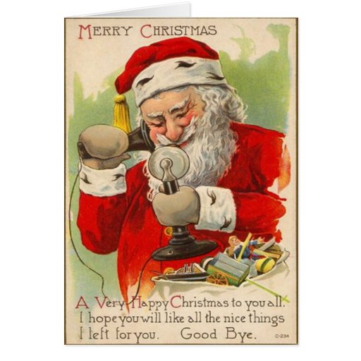 Vintage Santa Claus Card | Zazzle