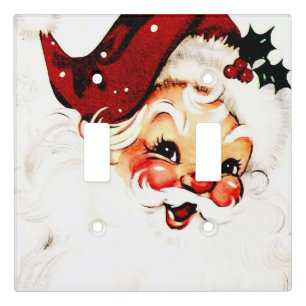 Vintage Santa Claus: Cheerful Holiday Charm Light Switch Cover