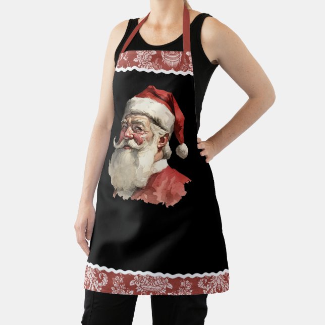 Vintage Santa Claus Christmas Apron (Insitu)