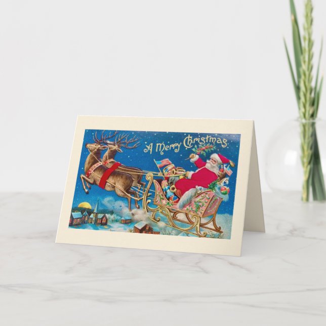 Vintage Santa Claus Christmas Card (Front)