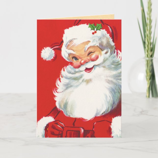 Vintage Santa Claus Christmas Card (Front)