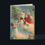 Vintage Santa Claus Christmas Card<br><div class="desc">Vintage Christmas cards for the people you love. Easy to customize! Each old world postcard is lovingly restored for best print quality.</div>