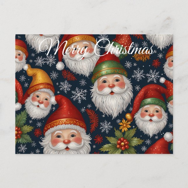 Vintage Santa Claus Christmas Collection Holiday Postcard (Front)