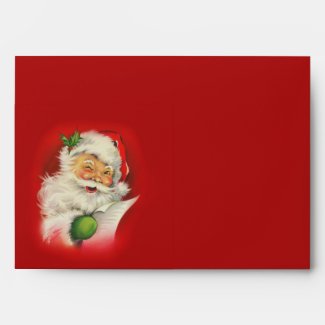 Vintage Santa Claus Christmas Envelope