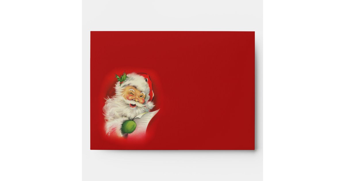 Vintage Santa Claus Christmas Envelope | Zazzle